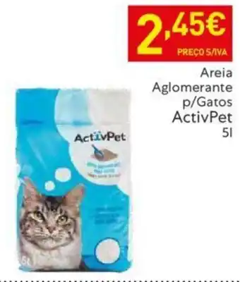 Recheio Areia Aglomerante p/Gatos ActivPet 5L promoção