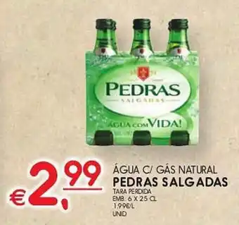 Meu Super ÁGUA C/ GÁS NATURAL PEDRAS SALGADAS TARA PERDIDA EMB. 6 X 25 CL promoção
