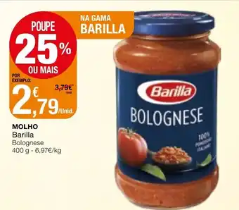 Intermarché Molho Barilla 400g promoção