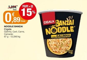 Intermarché Noodle Banzai Cigala 67g promoção