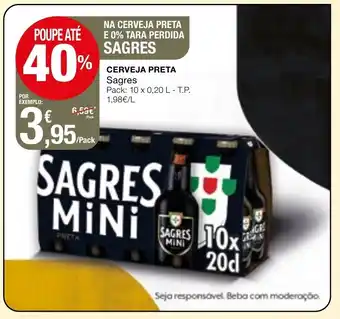 Intermarché Cerveja Preta Sagres promoção