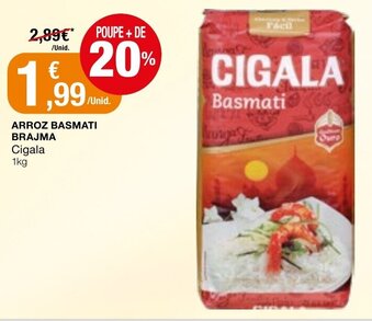 Intermarché Arroz Basmati Brajma Cigala 1kg promoção