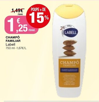 Intermarché Champô Familiar Labell 750ml promoção