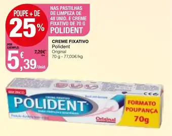 Intermarché Creme Fixativo Polident 70g promoção