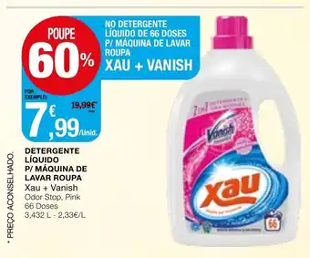 Intermarché Detergente Líquido P/Máquina de Lavar Roupa Xau + Vanish 3,432L promoção