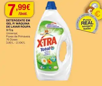 Intermarché Detergente em Gel P/ Màquina de Lavar Roupa X*Tra 3,80L promoção