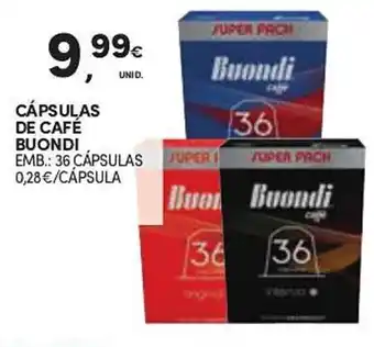 Continente CÁPSULAS DE CAFÉ BUONDI EMB.: 36 CÁPSULAS promoção