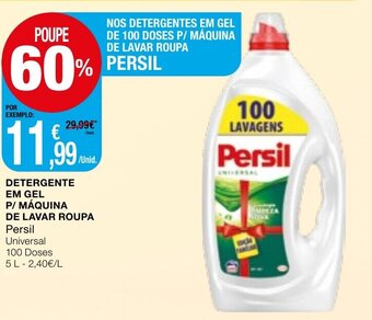 Intermarché Detergente em Gel P/Máquina de Lavar Roupa Persil 5L promoção