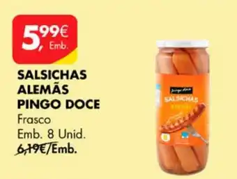 Pingo Doce SALSICHAS ALEMÃS PINGO DOCE Frasco Emb. 8 Unid. promoção