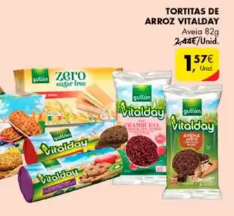 Pingo Doce TORTITAS DE ARROZ VITALDAY Aveia 82g promoção