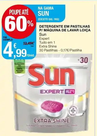 Intermarché Detergente em Pastilhas P/Màquina de Lavar Loiça Sun promoção