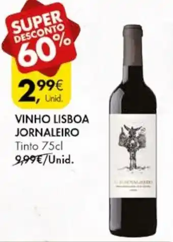 Pingo Doce VINHO LISBOA JORNALEIRO Tinto 75cl promoção