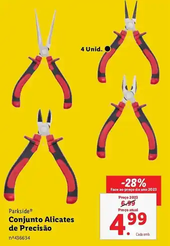 Lidl Parkside  Conjunto Alicates de Precisão promoção