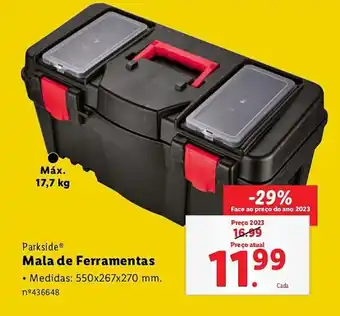 Lidl Parkside Mala de Ferramentas promoção