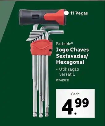 Lidl Parkside® Jogo Chaves Sextavadas/ Hexagonal promoção