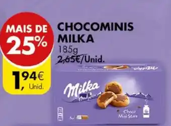 Pingo Doce CHOCOMINIS MILKA 185g promoção