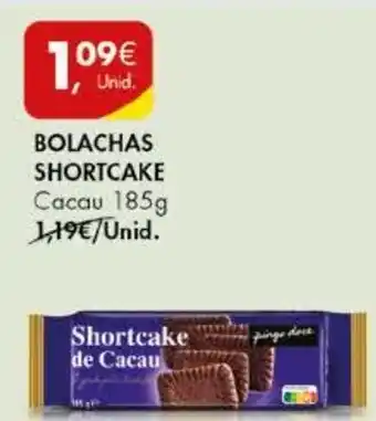 Pingo Doce BOLACHAS SHORTCAKE Cacau 185g promoção