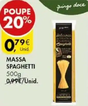 Pingo Doce MASSA SPAGHETTI 500g promoção