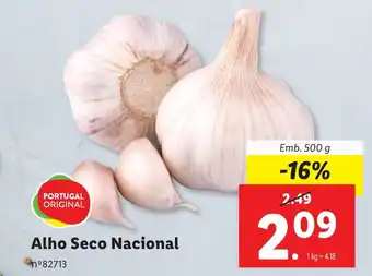 Lidl Alho Seco Nacional Emb. 500 g promoção