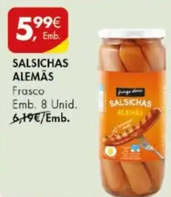 Pingo Doce SALSICHAS ALEMÃS Frasco Emb. 8 Unid. promoção