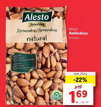 Lidl Alesto Amêndoas Emb. 200 g promoção