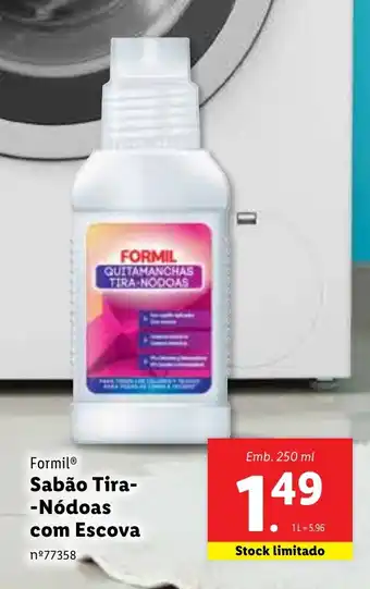 Lidl Formil Sabão Tira--Nódoas com Escova Emb. 250 ml promoção