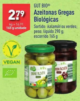 ALDI GUT BIO Azeitonas Gregas Biológicas promoção