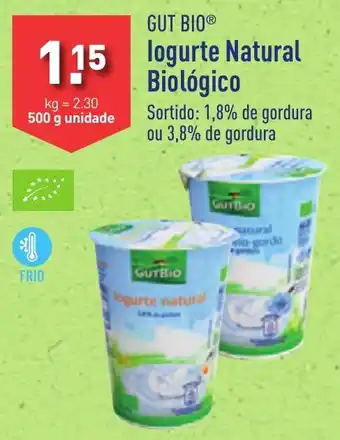 ALDI GUT BIO logurte Natural Biológico 500g promoção