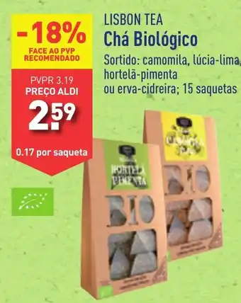 ALDI LISBON TEA Chá Biológico promoção