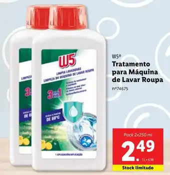 Lidl W5 Tratamento para Máquina de Lavar Roupa promoção