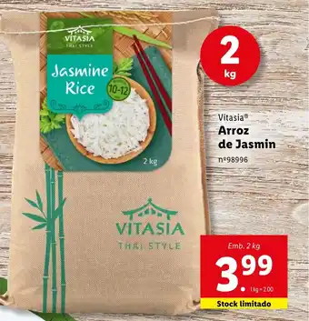 Lidl Vitasia Arroz de Jasmin Emb. 2 kg promoção