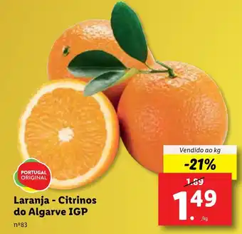 Lidl Laranja - Citrinos do Algarve IGP Vendido ao kg promoção