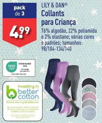 ALDI LILY & DAN Collants para Crianca promoção