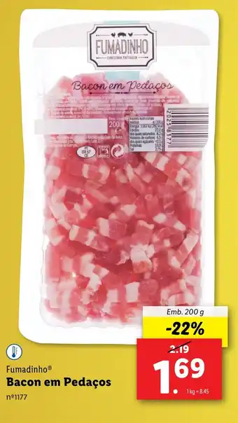 Lidl Fumadinho Bacon em Pedaços Emb. 200 g promoção