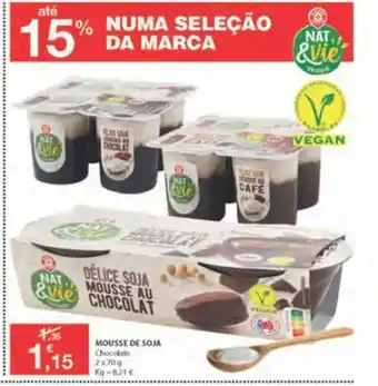 E.Leclerc Mousse de Soja Chocolate 2x70g promoção
