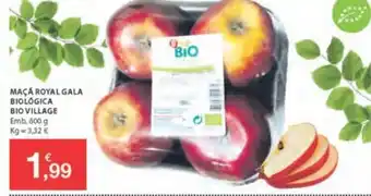 E.Leclerc Maçã Royal Gala Biolôgica Bio VIllage 600g promoção
