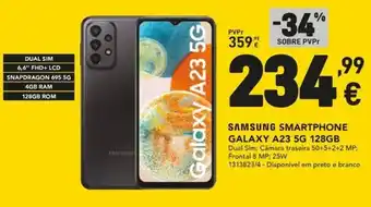 Radio Popular SAMSUNG SMARTPHONE GALAXY A23 5G 128GB promoção