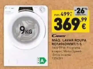 Radio Popular CANDY MÁQ. LAVAR ROUPA RO1496DWMT/1-S promoção