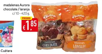 madalenas Aurora chocolate/laranja c/10-420 g.