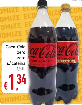 Bolama Coca-Cola zero s/cafeína 1,5 lt. promoção