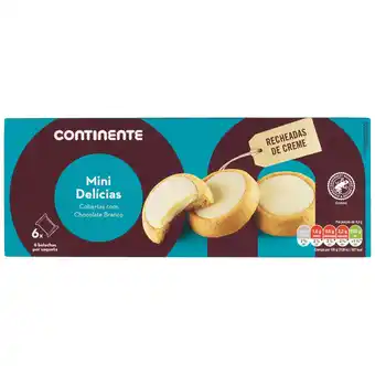 Continente Bolacha Chocolate Recheio Chocolate Branco promoção