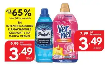 Minipreço EM INTENSIFICADORES E AMACIADORES COMFORT E NA MARCA VERNEL promoção