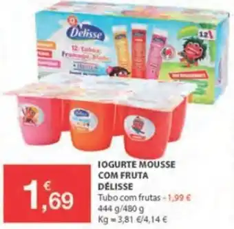 E.Leclerc Iogurte Mousse com Fruta Delisse 444g/480g promoção