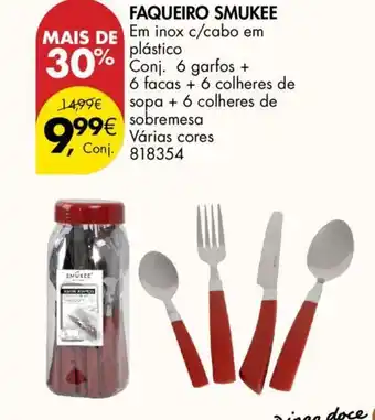 Pingo Doce FAQUEIRO SMUKEE MAIS DE Em inox c/cabo em plástico promoção
