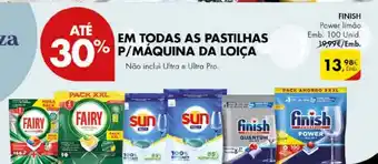 Pingo Doce FINISH Power limão Emb. 100 Unid. promoção