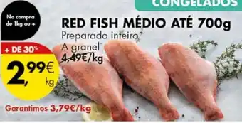 RED FISH MÉDIO ATÉ 700g