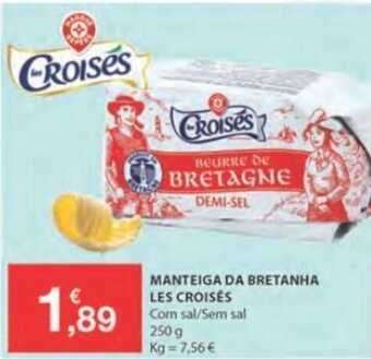 E.Leclerc Manteiga da Bretanha Les Croises 250g promoção