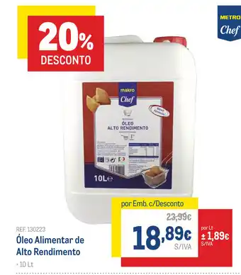 Makro Óleo Alimentar de Alto Rendimento 10LT promoção
