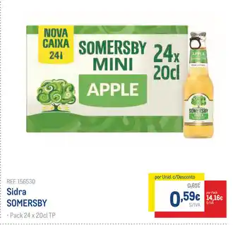 Makro Sidra SOMERSBY • Pack 24 x 20cl TP promoção