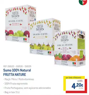 Makro Sumo 100% Natural FRUTTA NATURE promoção